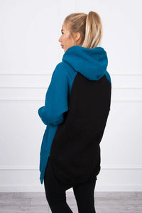 Two - color hoodie 9149 / – Marine цвет / color | Lexline Fashion