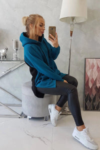 Two - color hoodie 9149 / – Marine цвет / color | Lexline Fashion