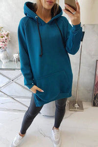Two - color hoodie 9149 / – Marine цвет / color | Lexline Fashion