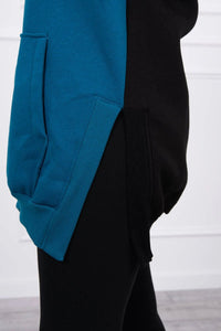 Two - color hoodie 9149 / – Marine цвет / color | Lexline Fashion