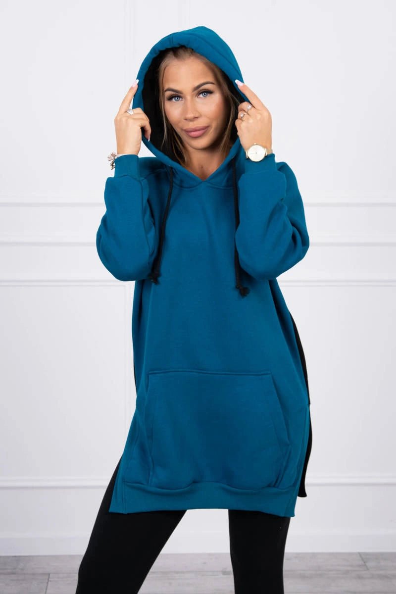 Two - color hoodie 9149 / – Marine цвет / color | Lexline Fashion