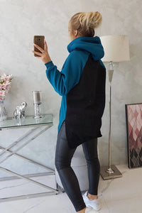 Two - color hoodie 9149 / – Marine цвет / color | Lexline Fashion