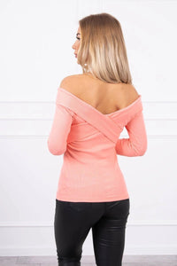 V - neck blouse 9233 / – Apricot цвет / color | Lexline Fashion