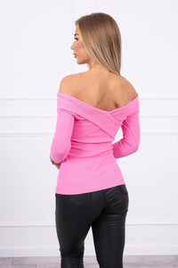 V - neck blouse 9233 / – Pink || Light цвет / color | Lexline Fashion