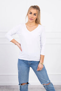 V - neck blouse 9348 / – White цвет / color | Lexline Fashion