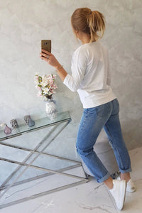 V - neck blouse 9348 / – White цвет / color | Lexline Fashion