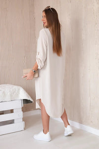 V - neck dress ART88536 / – Beige цвет / color | Lexline Fashion