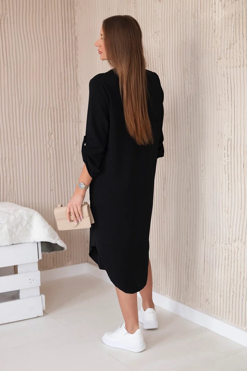 V - neck dress ART88536 / – Black цвет / color | Lexline Fashion