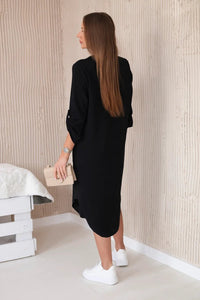 V - neck dress ART88536 / – Black цвет / color | Lexline Fashion