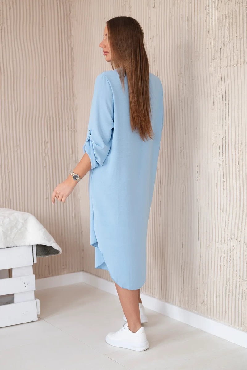 V - neck dress ART88536 / – Blue цвет / color | Lexline Fashion