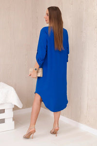 V - neck dress ART88536 / – Blue cornflower цвет / color | Lexline Fashion