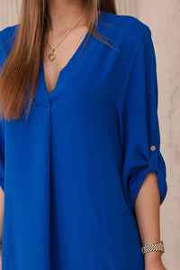 V - neck dress ART88536 / – Blue cornflower цвет / color | Lexline Fashion