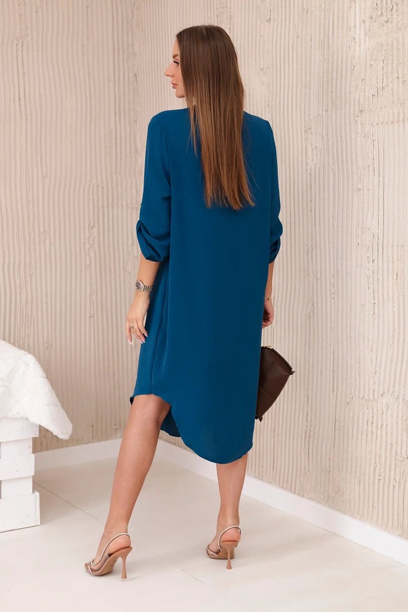V - neck dress ART88536 / – Marine цвет / color | Lexline Fashion