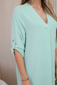 V - neck dress ART88536 / – Mint цвет / color | Lexline Fashion