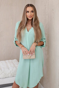 V - neck dress ART88536 / – Mint цвет / color | Lexline Fashion