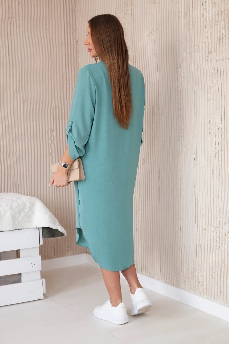 V - neck dress ART88536 / – Mint || Dark цвет / color | Lexline Fashion
