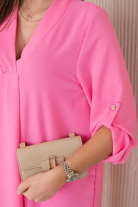 V - neck dress ART88536 / – Pink цвет / color | Lexline Fashion