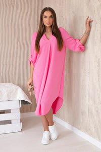 V - neck dress ART88536 / – Pink цвет / color | Lexline Fashion