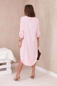 V - neck dress ART88536 / – Powder цвет / color | Lexline Fashion