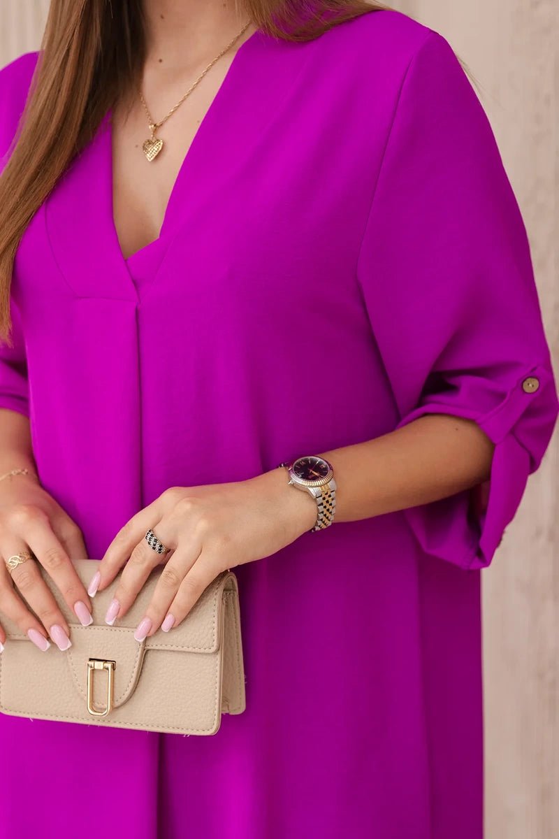 V - neck dress ART88536 / – Purple цвет / color | Lexline Fashion
