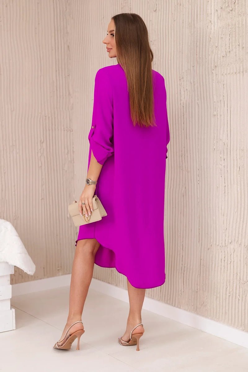 V - neck dress ART88536 / – Purple цвет / color | Lexline Fashion