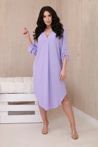 V - neck dress ART88536 / – Purple || Light цвет / color | Lexline Fashion
