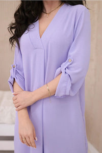 V - neck dress ART88536 / – Purple || Light цвет / color | Lexline Fashion