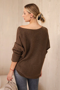 V - neck sweater IT - 47 / – Brown цвет / color | Lexline Fashion