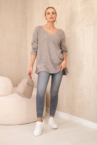 V - neck sweater IT - 47 / – Fango цвет / color | Lexline Fashion