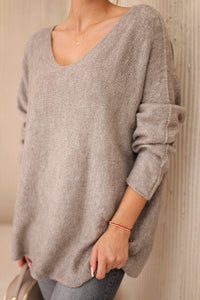 V - neck sweater IT - 47 / – Fango цвет / color | Lexline Fashion