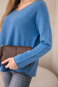 V - neck sweater IT - 47 / – Jeans цвет / color | Lexline Fashion