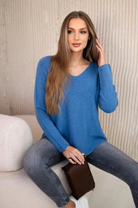 V - neck sweater IT - 47 / – Jeans цвет / color | Lexline Fashion