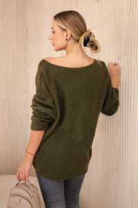V - neck sweater IT - 47 / – Khaki цвет / color | Lexline Fashion