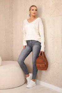 V - neck sweater IT - 47 / – Light || Beige цвет / color | Lexline Fashion