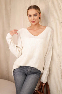 V - neck sweater IT - 47 / – Light || Beige цвет / color | Lexline Fashion