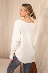 V - neck sweater IT - 47 / – Light || Beige цвет / color | Lexline Fashion
