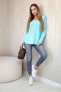 V - neck sweater IT - 47 / – Light | Blue цвет / color | Lexline Fashion