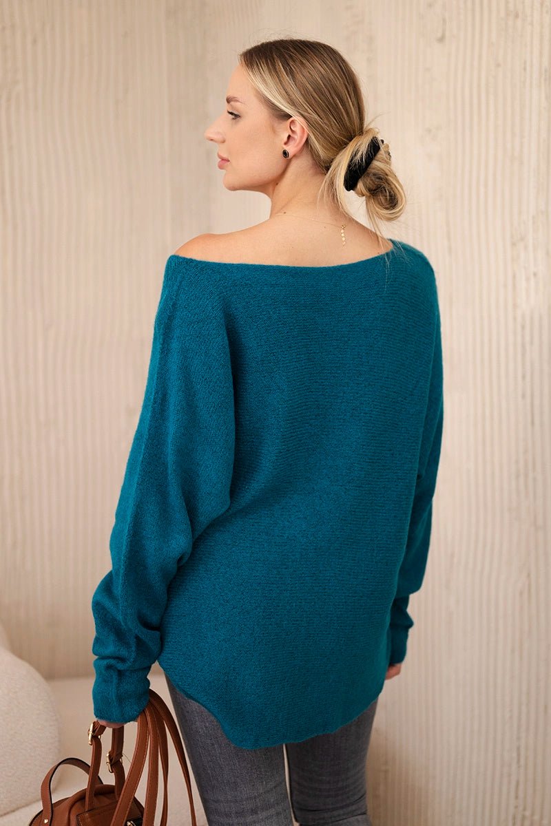 V - neck sweater IT - 47 / – Marine цвет / color | Lexline Fashion