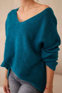 V - neck sweater IT - 47 / – Marine цвет / color | Lexline Fashion