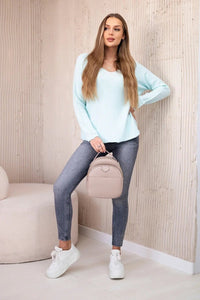 V - neck sweater IT - 47 / – Mint || Light цвет / color | Lexline Fashion