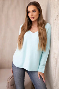 V - neck sweater IT - 47 / – Mint || Light цвет / color | Lexline Fashion