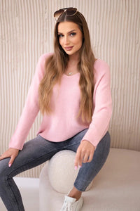 V - neck sweater IT - 47 / – Powder цвет / color | Lexline Fashion