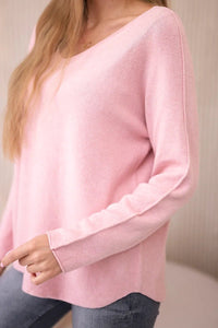 V - neck sweater IT - 47 / – Powder цвет / color | Lexline Fashion