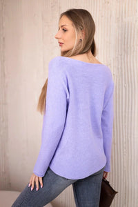 V - neck sweater IT - 47 / – Purple || Light цвет / color | Lexline Fashion