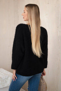 V - neck sweater IT - 51 / – Black цвет / color | Lexline Fashion