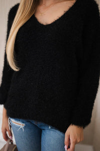 V - neck sweater IT - 51 / – Black цвет / color | Lexline Fashion