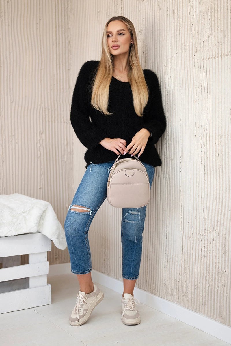 V - neck sweater IT - 51 / – Black цвет / color | Lexline Fashion