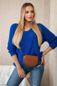 V - neck sweater IT - 51 / – Blue cornflower цвет / color | Lexline Fashion