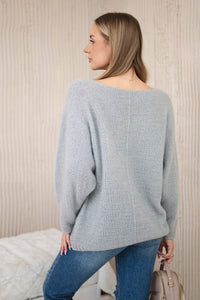 V - neck sweater IT - 51 / – Gray цвет / color | Lexline Fashion