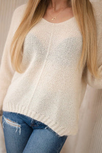 V - neck sweater IT - 51 / – Light || Beige цвет / color | Lexline Fashion